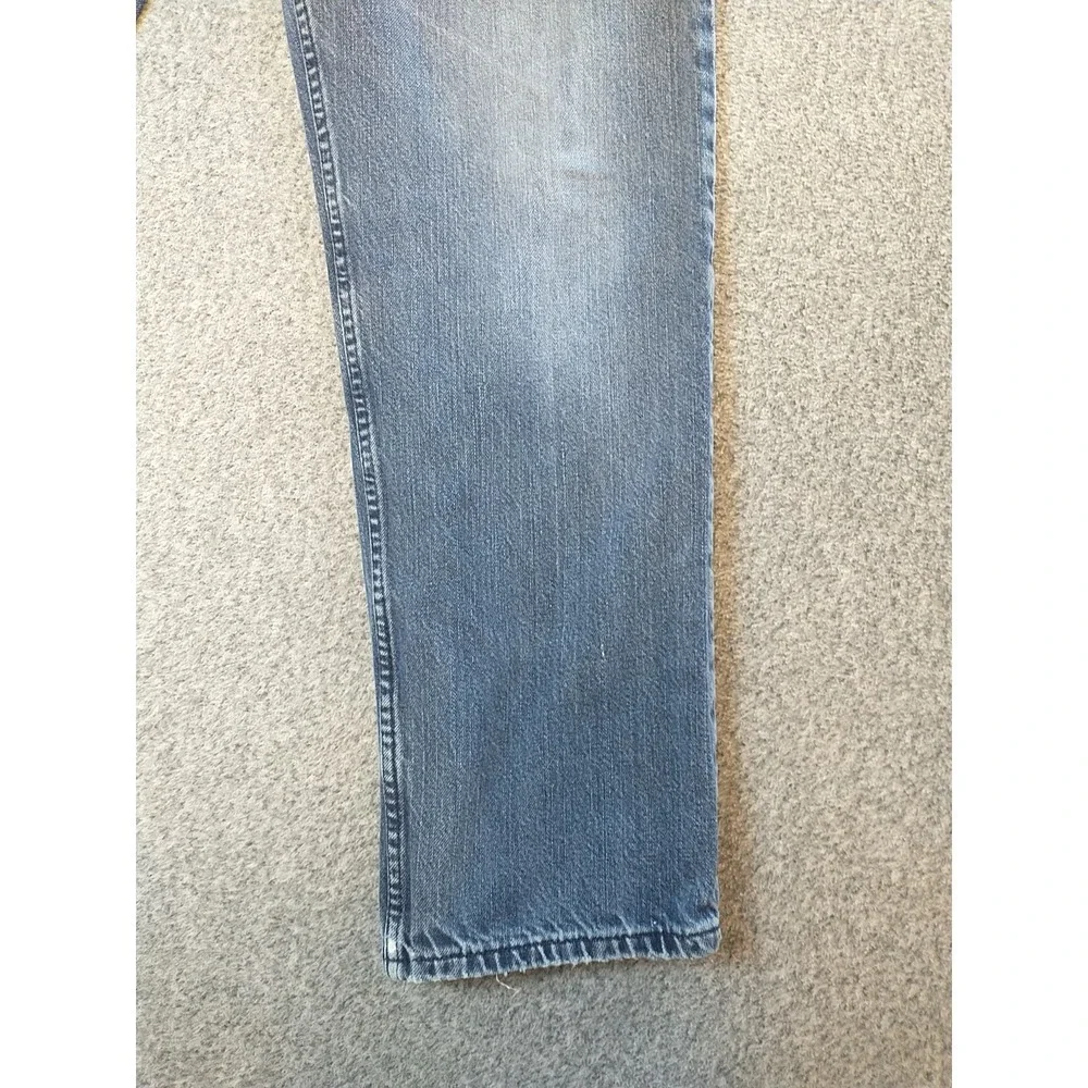 Levi Strauss Signature Mens Loose Straight Distressed Blue Jeans 34x30 (Fits 30)